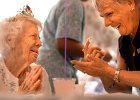 JeanetteAnderson-100yrOld--FIN  Jeannette Anderson, left, who turns 100 Thursday, shares a laugh with Betty Phillips, right, activity director at Maranatha Manor, as Phillips puts icing from her birthday cake on her nose, during a birthday party for Anderson at Maranatha Manor assisted living home in Spartanburg, SC Wednesday afternoon, 4-6-05. Anderson, of Spartanburg, is Maranatha&#39;s oldest resident. (AP Photo/Spartanburg Herald-Journal/Tim Kimzey)