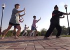 TaiChi4.jpg  Members of a Tai Chi class exercise at Barnet Park in Spartanburg Monday morning.