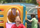 waterfun  Erin Hudgens, 12, far right, sprays water on her friends Scarlett Byars, 10, front center, and Caleb Teague, 12, back, and sister Claire Hudgens, 4, back right, as the children play in the yard of the Hudgens home in Spartanburg Wednesday afternoon, June 4, 2003. (AP Photo/Spartanburg Herald-Journal/Tim Kimzey).